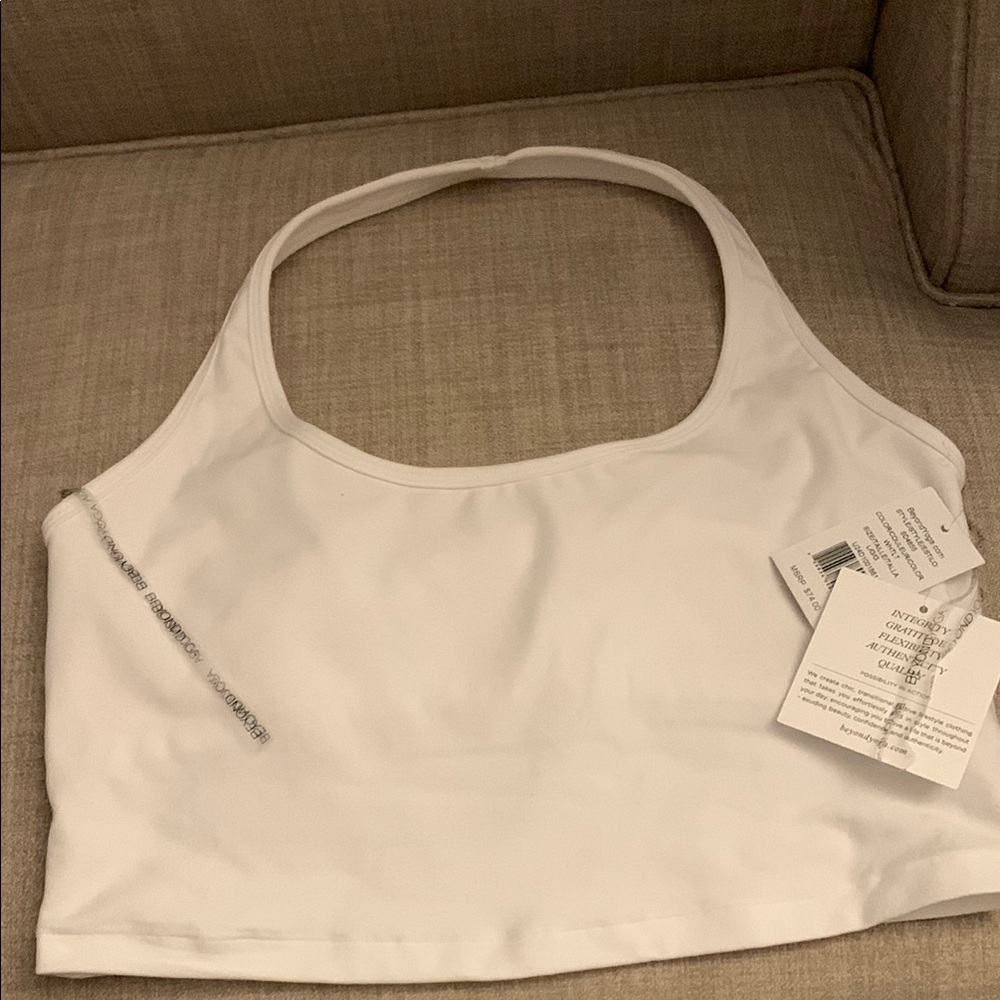 Beyond Yoga White Sports Bra